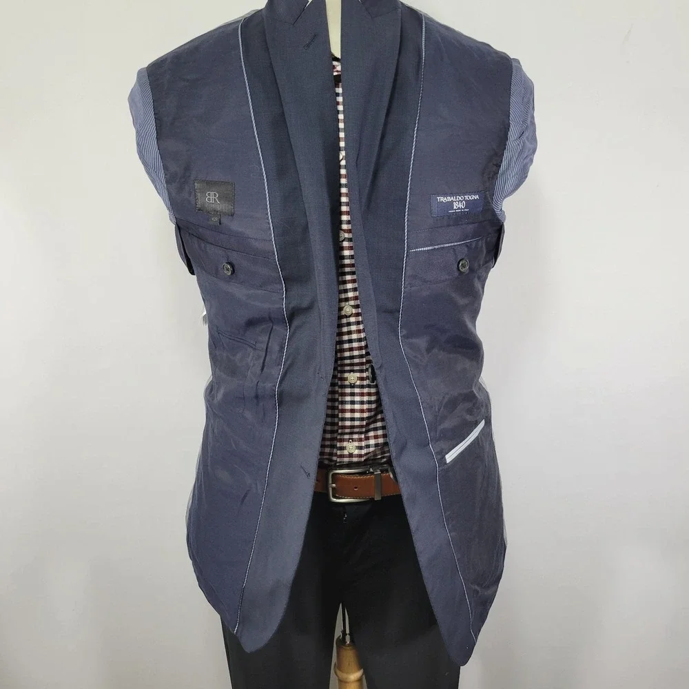 Banana Republic Men's Sport‎ Coat Blazer Suregon Tarbaldo Togna Wool Navy 42R